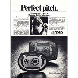 1980 Jensen Triax I 1 Triaxial Car Stereo Speaker Vintage Print Ad 80s Wall Art